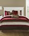 Madison Park Boulder Stripe 7-Pc. Faux-Suede King Comforter Set Bedding