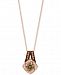Le Vian Chocolatier Diamond Halo 18" Pendant Necklace (5/8 ct. t. w. ) in 14k Rose Gold