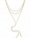 Thalia Sodi Gold-Tone Layered Lariat Necklace, 16" + 3" extender, Created for Macy's