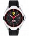 Ferrari Men's Aero Black Silcone Strap Watch 44mm