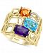 Effy Mult-Gemstone (4 ct. t. w. ) & Diamond (1/10 ct. t. w. ) Statement Ring in 14k Gold