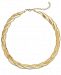 Thalia Sodi Gold-Tone Gold-Tone Braided Herringbone Collar Necklace, 17" + 3" extender, Created for Macy's