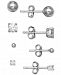 Giani Bernini 4-Pc. Set Cubic Zirconia & Ball Stud Earrings in Sterling Silver, Created for Macy's