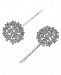 I. n. c. Silver-Tone 2-Pc. Set Crystal Flower Hairpins, Created for Macy's