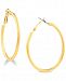 Charter Club Gold-Tone Etched Oval Hoop Earrings, Created for Macy's