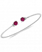 Ruby (1-1/3 ct. t. w. ) and Diamond Accent Cuff Bangle Bracelet in 14K White Gold
