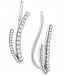 Diamond Curved Ear Climbers (1/4 ct. t. w. ) in 14k White Gold