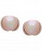 Honora Pink Cultured Freshwater Pearl (12 mm) & Diamond (1/4 ct. t. w. ) Stud Earrings in 14k Rose Gold