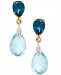 Blue Topaz (6-5/8 ct. t. w. ) & Diamond Accent Drop Earrings in 14k Gold