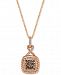 Le Vian Chocolatier Diamond Cluster Rope-Look 18" Pendant Necklace (3/8 ct. t. w. ) in 14k Rose Gold