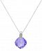 Amethyst (5-5/8 ct. t. w. ) & Diamond Accent 18" Pendant Necklace in 14k White Gold