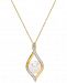 Honora Cultured Freshwater Pearl (9 mm) & Diamond Accent 18" Pendant Necklace in 14k Gold