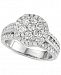 Diamond Cluster Multi-Row Engagement Ring (1-1/2 ct. t. w. ) in 14k White Gold