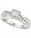 Diamond Channel-Set Swirl Engagement Ring (1 ct. t. w. ) in 14k White Gold