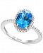 Effy Blue Topaz (2-1/4 ct. t. w. ) & Diamond (1/4 ct. t. w. ) Ring in 14k White Gold