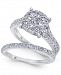 Diamond Cluster & Pave Bridal Set (2 ct. t. w. ) in 14k White Gold