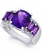 Amethyst (4 ct. t. w. ) & Diamond Accent Ring in Sterling Silver