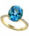 Effy Blue Topaz (5-9/10 ct. t. w. ) & Diamond (1/8 ct. t. w. ) Ring in 14k Gold