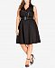 City Chic Trendy Plus Size Belted Moto Dress
