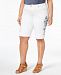 Style & Co Plus Size Embroidered Denim Bermuda Shorts, Created for Macy's