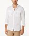 Michael Kors Men's Crossdye Hooded Linen Shirt