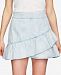 1. state Cotton Ruffled Denim Mini Skirt
