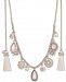 Marchesa Gold-Tone Imitation Pearl, Stone & Pave Tassel 44" Wrap Necklace