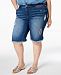 I. n. c. Plus Size Ripped Denim Shorts, Created for Macy's