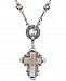 American West Mother of Pearl Cross 28" Pendant Necklace in Sterling Silver