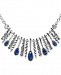 Carolyn Pollack Lapis Lazuli/Rock Crystal Doublet Statement Necklace in Sterling Silver, 17" + 3" extender