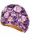 Le Vian Strawberry & Nude Amethyst (8-1/2 ct. t. w. ) & Diamond (1/8 ct. t. w. ) Statement Ring in 14k Rose Gold