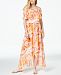 The Edit By Seventeen Juniors' Printed Off-The-Shoulder Maxi Dress, Created for Macy's