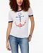 Pretty Rebellious Juniors' Anchor-Graphic T-Shirt