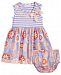 Bonnie Baby Baby Girls Striped & Floral-Print Dress