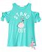 Self Esteem 2-Pc. Flamingo Cold Shoulder T-shirt & Keychain Set, Big Girls