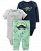 Carter's Baby Boys 3-Pc. Cotton Dinosaurs Bodysuits & Pants Set