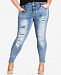 City Chic Petite Trendy Plus Size Ripped Skinny Jeans
