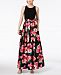Jessica Howard Cutout Printed Contrast Gown