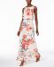 Adrianna Papell Floral-Print Keyhole Maxi Dress