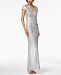 Adrianna Papell Metallic Lace Gown