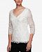 Alex Evenings Sequined & Embroidered Top