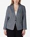 Tahari Asl Plus Size One-Button End-On-End Twill Jacket