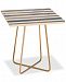 Deny Designs Kelly Haines Blue Watercolor Stripes Square Side Table