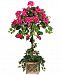 Nearly Natural Artificial Bougainvillea Topiary with Wood Planter