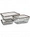Tabletops Unlimited Set Of 3 Rectangular Wire Baskets