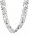 Giani Bernini Interlocking Circle Link Multi-Strand 18" Statement Necklace in Sterling Silver, Created for Macy's