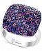 Splash by Effy Purple Sapphire Pave Square Statement Ring (3-1/4 ct. t. w. ) in Sterling Silver