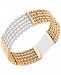 Majorica Gold-Tone Bead & Imitation Pearl Bangle Bracelet