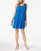 Ny Collection Petite Pleated-Front Necklace Dress