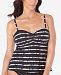 Swim Solutions Printed Sweetheart-Neck Tankini Top, Created for Macy's Women's Swimsuit
